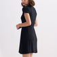 Drawstring Short T-shirt Dress in Black