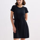 Drawstring Short T-shirt Dress in Black