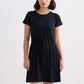 Drawstring Short T-shirt Dress in Black