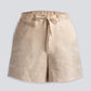 Drawstring Shorts in Neutral Beige