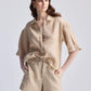 Drawstring Shorts in Neutral Beige