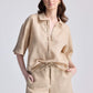 Drawstring Shorts in Neutral Beige