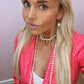White Layered Pearl Necklace