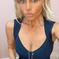 Double Diana Denmark Necklace in White Mojave Copper Turquoise