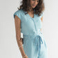 Evening Chai Jumpsuit in Blue Denim