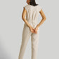 Evening Chai Jumpsuit in Light Beige