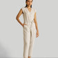 Evening Chai Jumpsuit in Light Beige