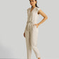 Evening Chai Jumpsuit in Light Beige