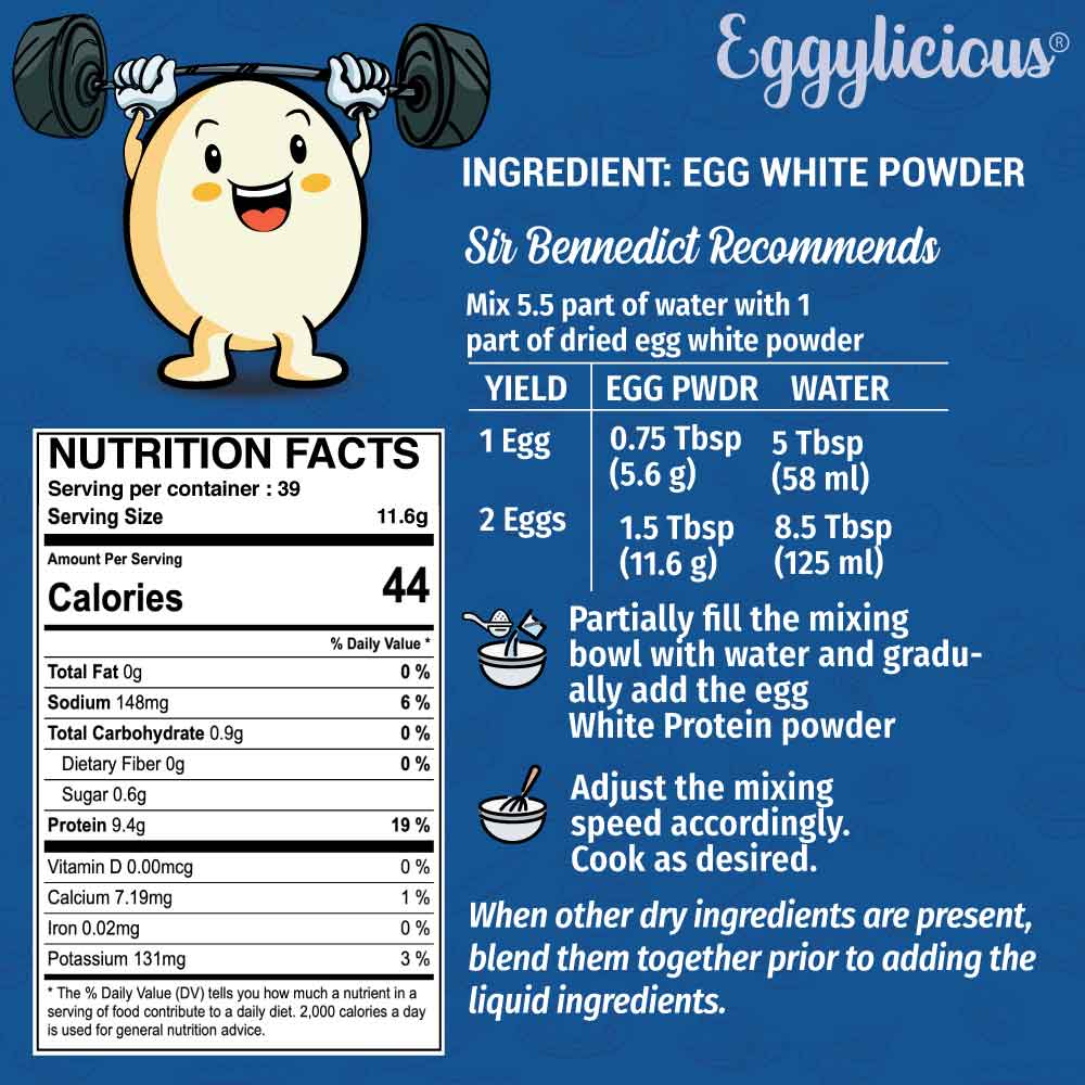 Eggylicious Egg White (Albumin) Powder