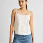 Embroidered Camisole Top in White