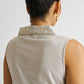 Embroidered Drawstring Gathered Dress in Grey