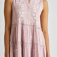 Embroidered Resort Maxi Dress in Pink