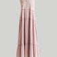 Embroidered Resort Maxi Dress in Pink