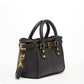 Top Handle Leather Satchel Bag Black Purse Crossbody Bag for Women