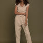 Evening Chai Jumpsuit in Neutral Beige