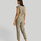 Evening Chai Jumpsuit in Dark Green