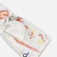 Organic Cotton Headband Heather Beige With Printed Cat
