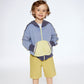 French Terry Hooded Cardigan Blue And Lime