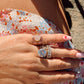 Torrey Ring in Rose Gold with White Druzy