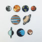 Solar System Planet Enamel Pin Set of 9