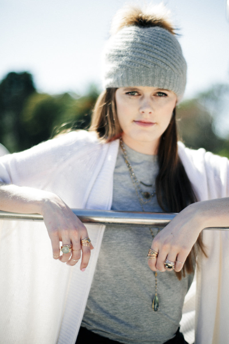 Michelle Bar Necklace in Pyrite