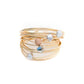 Marcia Wire Wrap Ring with Grey Swarovski Crystals