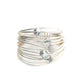 Marcia Wire Wrap Ring with Grey Swarovski Crystals