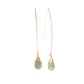 Jill Long Wire Drop Earrings in Labradorite