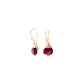 Jill Short Drop Earrings in Ruby