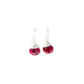 Jill Short Drop Earrings in Ruby