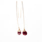 Jill Long Wire Drop Earrings in Ruby