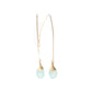 Jill Long Wire Drop Earrings in Chalcedony
