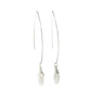 Jill Long Wire Drop Earrings in Moonstone