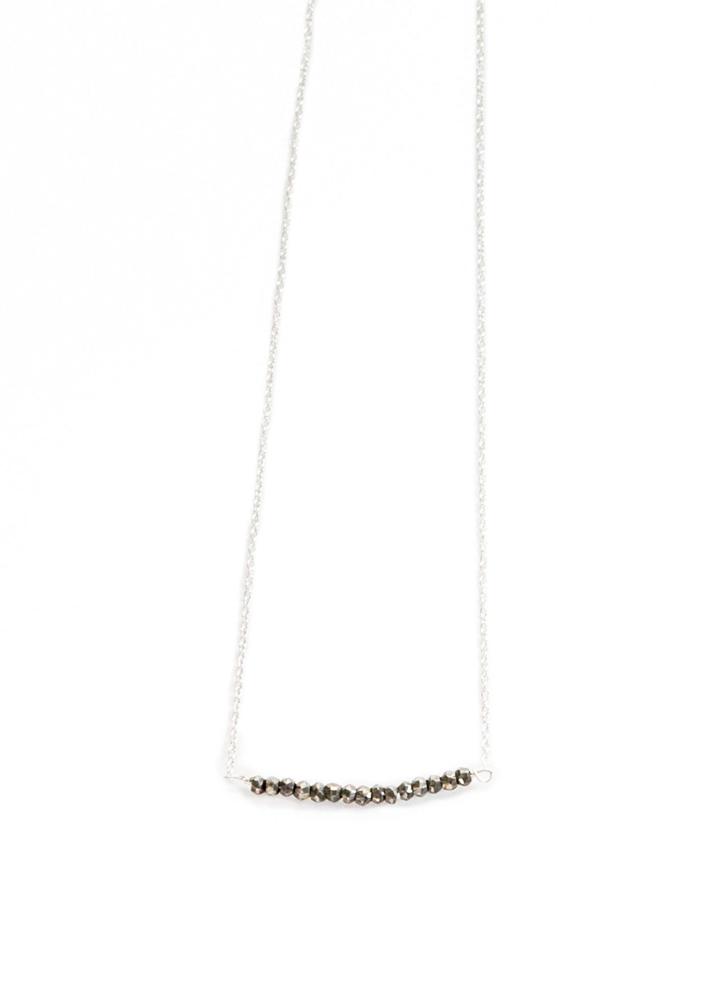 Michelle Bar Necklace in Pyrite