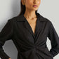 Front Twist Dress in Black
