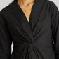 Front Twist Top in Black