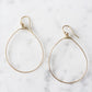 Large Featherweight Hoop Earring Gold Hoop with Silver Wrap
