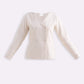 Fitted Cotton Tweed Jacket in Cream