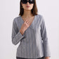Fitted Cotton Tweed Jacket in Grey