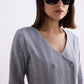 Fitted Cotton Tweed Jacket in Grey