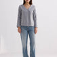 Fitted Cotton Tweed Jacket in Grey