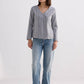 Fitted Cotton Tweed Jacket in Grey