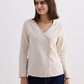 Fitted Cotton Tweed Jacket in Cream