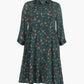 Flowey Shirt Dress in Dark Green