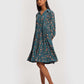 Flowey Shirt Dress in Dark Green