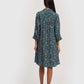 Flowey Shirt Dress in Dark Green