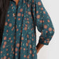 Flowey Shirt Dress in Dark Green