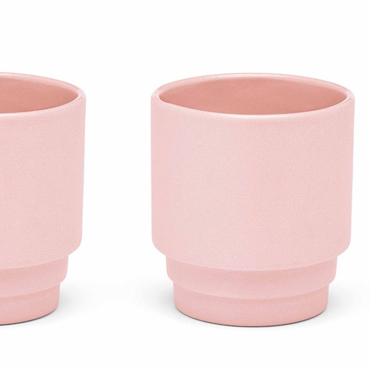 MONDAY ESPRESSO/SAKE by PUIK - modern stackable and sleek- 3 colors- set of 2