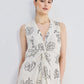 Front Twist Maxi dress in Black Florals