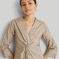 Front Twist Top in Ecru